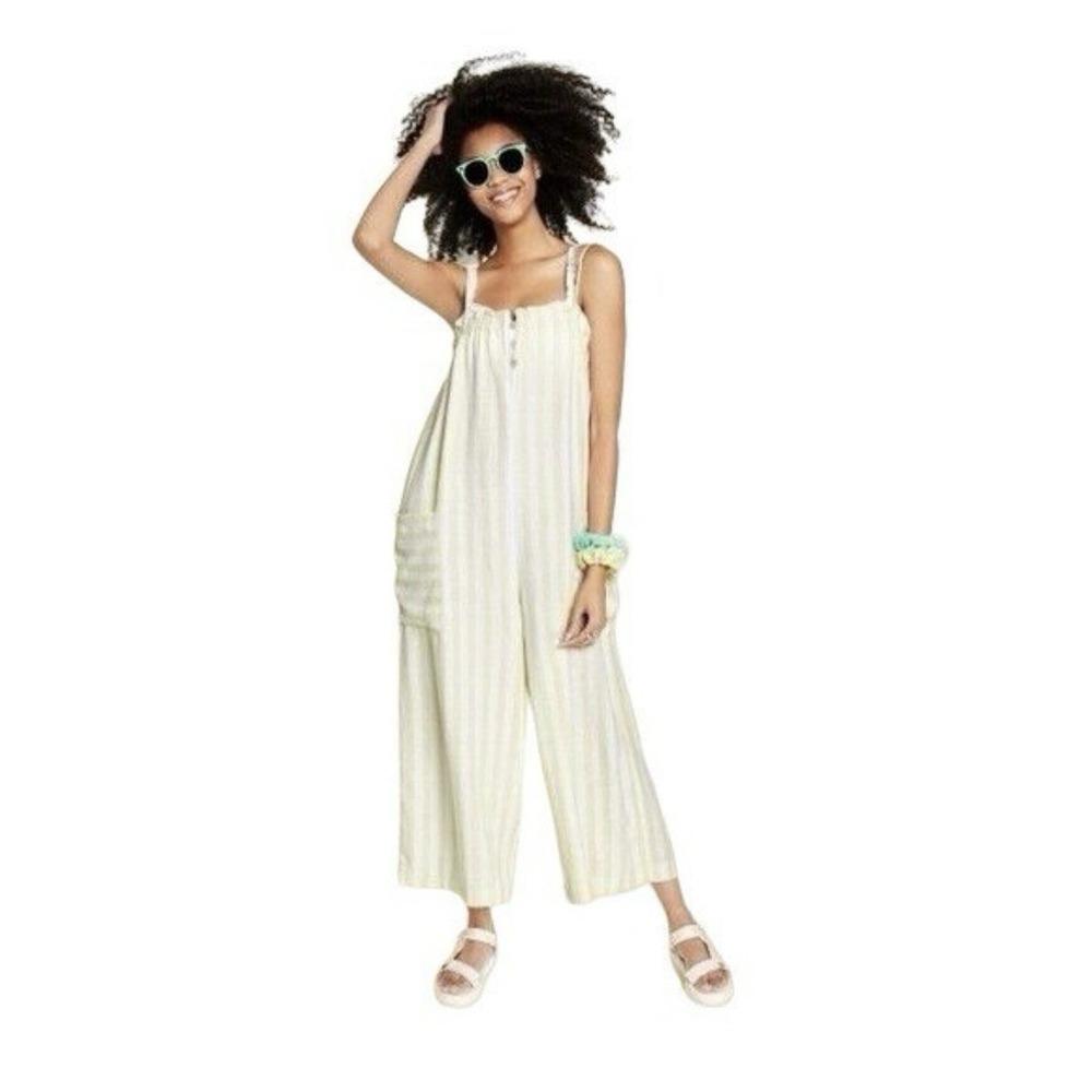 Stoney Clover Lane X Target Sleeveless Jumpsuit‎ Yellow Stripe Size M